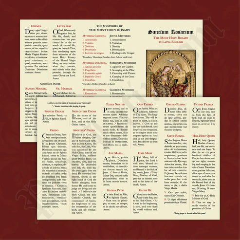 Traditional Latin-English rosary pamphlet